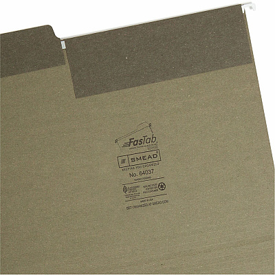 Smead FasTab 1/3 Tab Cut Letter Recycled Hanging Folder (SMD64037)