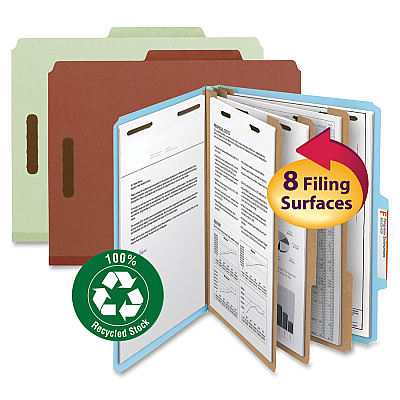 Smead 2/5 Tab Cut Letter Recycled Classification Folder (SMD14099)