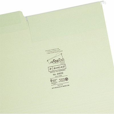Smead FasTab 1/3 Tab Cut Letter Recycled Hanging Folder (SMD64032)