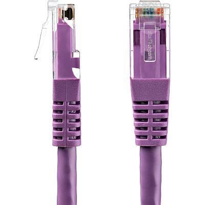 StarTech 6ft Cat6 Ethernet Cable Purple Cat 6 Poe (C6PATCH6PL)