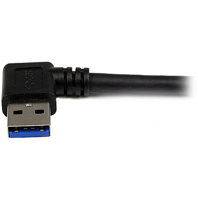 StarTech 1m Black Usb 3 Cable Right Angle A To B (USB3SAB1MRA)