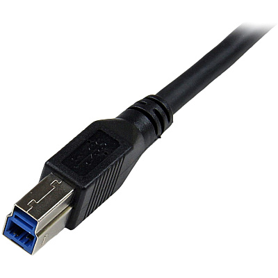 StarTech 1m Black Usb 3 Cable Right Angle A To B (USB3SAB1MRA)