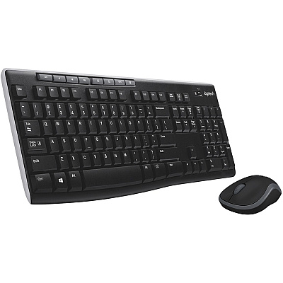 Logitech MK270 Wireless Keyboard and Mouse Combo for Windows, 2.4 GHz Wireless, Compact Mouse, 8 Multimedia and Shortcut Keys, 2-Year Battery Life, for PC, Laptop (LOG920004536)