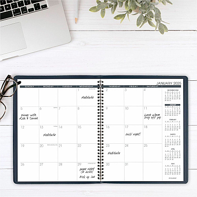 AT-A-GLANCE Monthly Planner, 11 x 9, Navy Cover, 15-Month: Jan 2026 to Mar 2027 (7026020)