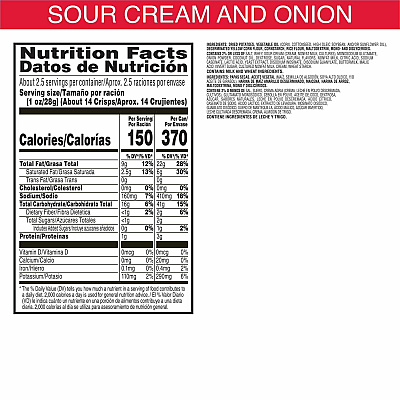 Pringles Sour Cream & Onion (KEB84560)