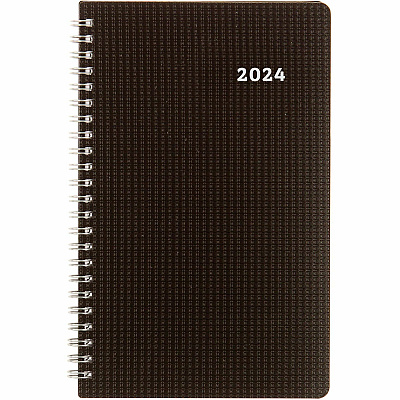 Brownline DuraFlex Weekly Planner, 8 x 5, Black Cover, 12-Month (Jan to Dec): 2026 (CB75VBLK)