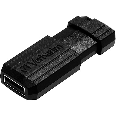 Verbatim 128GB PinStripe USB Flash Drive - Black (49071)
