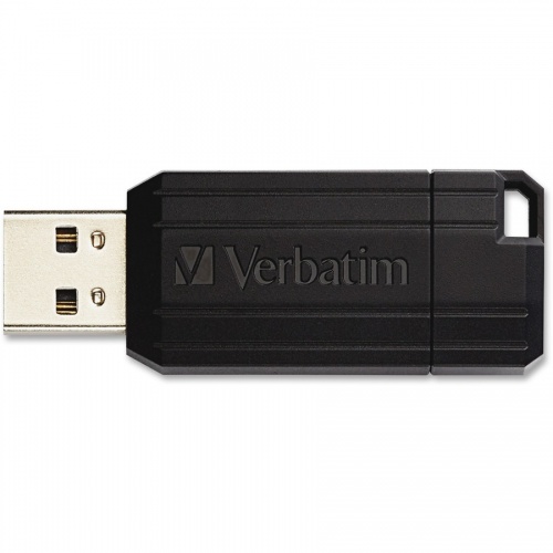 Verbatim 128GB PinStripe USB Flash Drive - Black (49071)