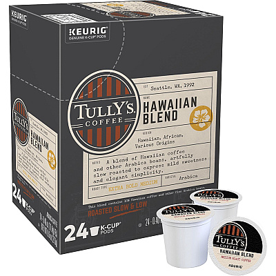 Tully's Coffee K-Cup Hawaiian Blend Coffee (GMT6606)