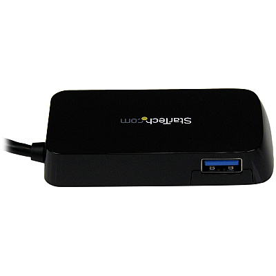 StarTech Portable 4 Port Mini Usb 3.0 Hub - Black (ST4300MINU3B)