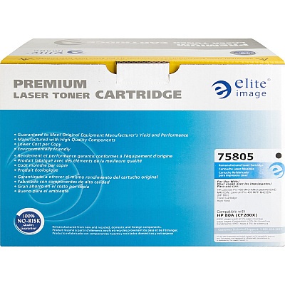 Elite Image Remanufactured High Yield Laser Toner Cartridge - Alternative for HP 80X (CF280X) - Black - 1 Each (ELI75805)