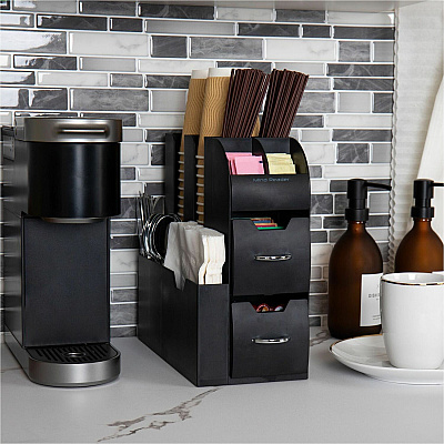 Mind Reader EMS Mind Compact All In One Coffee Pod Caddy (EMSCAD01BLK)