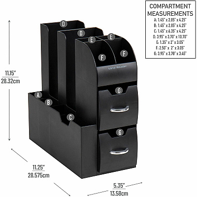 Mind Reader EMS Mind Compact All In One Coffee Pod Caddy (EMSCAD01BLK)