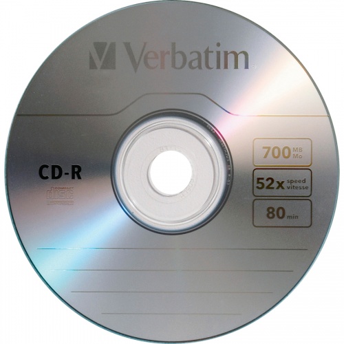 Verbatim CD-R 700MB 52X with Branded Surface - 100pk Spindle (94554)