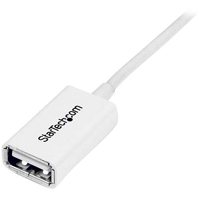 StarTech 1m White Usb 2.0 Extension Cable-m/f (USBEXTPAA1MW)
