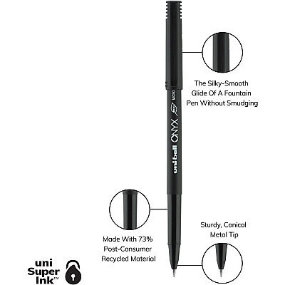 uniball Onyx Rollerball Pens (UBC60040)