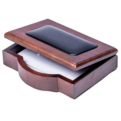 Dacasso Walnut & Leather Memo Holder (A8409)