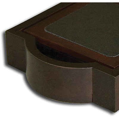 Dacasso Walnut & Leather Coaster Set (A8445)