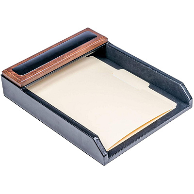 Dacasso Walnut & Leather Desk Set (D8412)