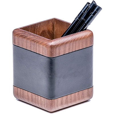 Dacasso Walnut & Leather Desk Set (D8412)