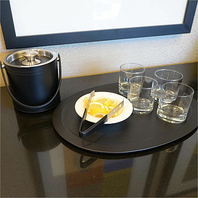Dacasso Leather 3-Piece Ice Bucket Set (D1049)