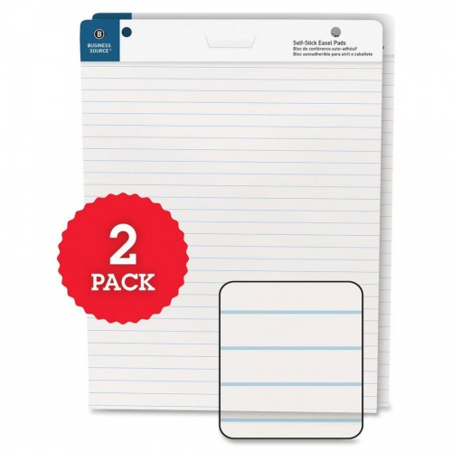 Business Source 25"x30" Lined Self-stick Easel Pads (38593)
