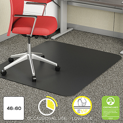 deflecto Black EconoMat for Carpet (DEFCM11442FBLK)