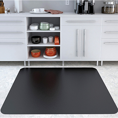 deflecto Black EconoMat for Hard Floors (DEFCM21442FBLK)