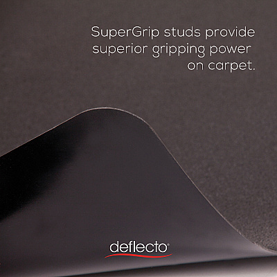 deflecto Black EconoMat for Hard Floors (DEFCM21442FBLK)