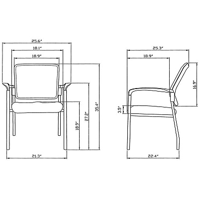 Lorell Mesh Back Stackable Guest Chair (LLR23100)