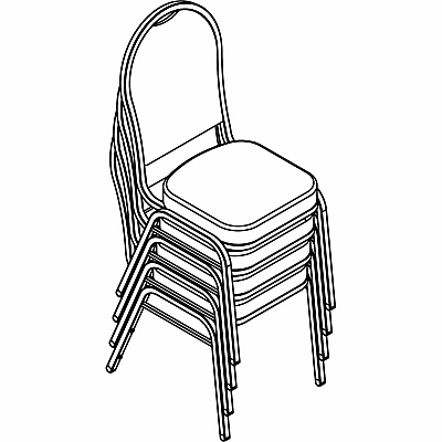Lorell Round High-Back Upholstered Stack Chairs (LLR62525)