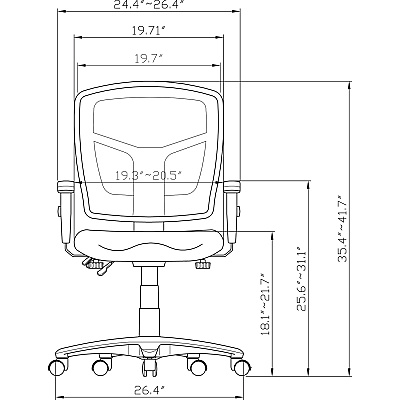 Lorell Ergomesh Swivel Mesh Mid-back Office Chair (LLR86802)