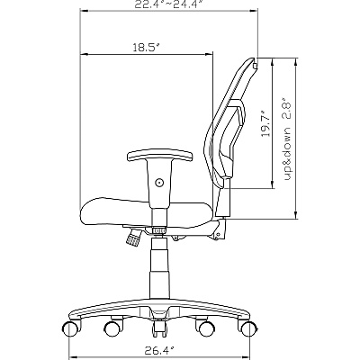 Lorell Ergomesh Swivel Mesh Mid-back Office Chair (LLR86802)