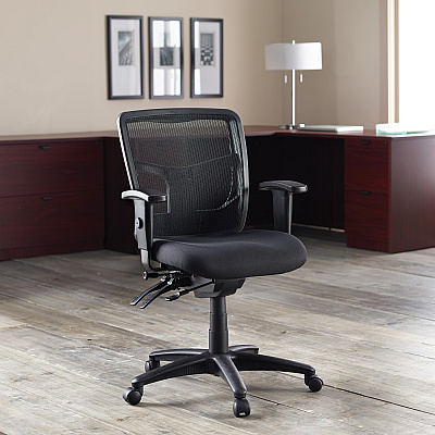 Lorell Ergomesh Swivel Mesh Mid-back Office Chair (LLR86802)