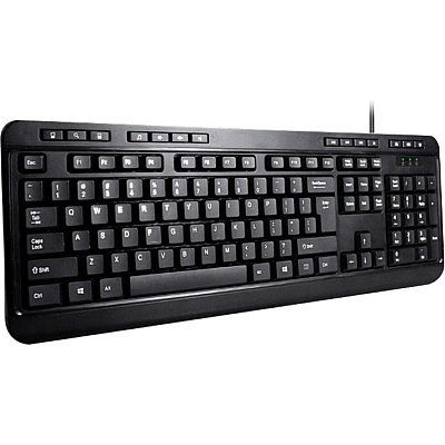 Adesso Desktop Multimedia Ps/2 Black Keyboard (AKB132PB)