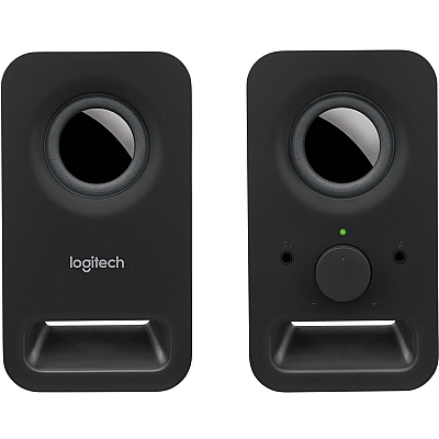 Logitech Multimedia Speakers Z150 with Clear Stereo Sound (Midnight Black, 3W RMS) (LOG980000802)