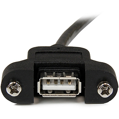 StarTech 3 Ft Panel Mount Usb Cable A To A-f/m (USBPNLAFAM3)