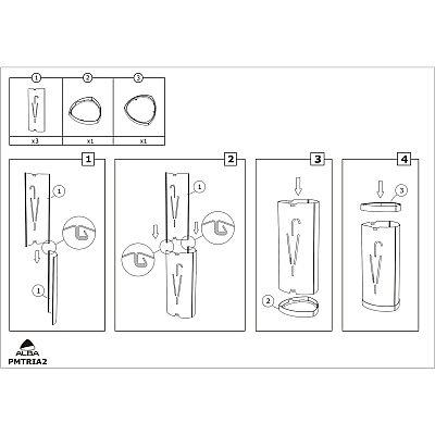 Alba Large Triangular Umbrella Stand (ABAPMTRIA2M)
