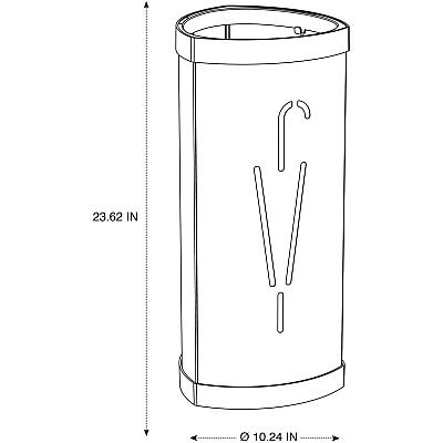 Alba Large Triangular Umbrella Stand (ABAPMTRIA2M)
