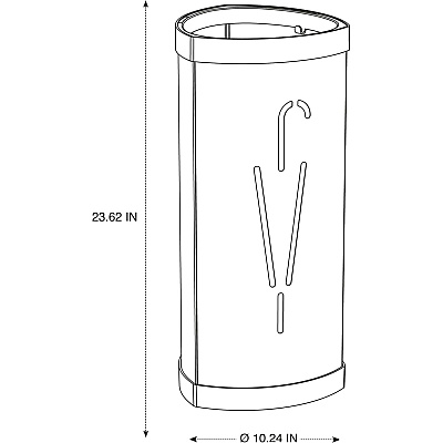 Alba Large Triangular Umbrella Stand (ABAPMTRIA2N)