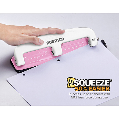 Bostitch EZ Squeeze InCourage 12 Three-Hole Punch (ACI2188)