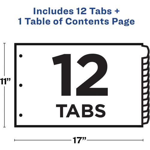 Avery Ready Index 11x17 Table of Content Dividers (11149)