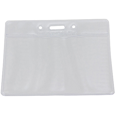 SICURIX Vinyl Punched ID Badge Holders - Horizontal (BAU67815)