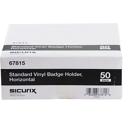 SICURIX Vinyl Punched ID Badge Holders - Horizontal (BAU67815)