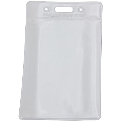 SICURIX Vinyl Punched ID Badge Holders - Vertical (BAU67825)
