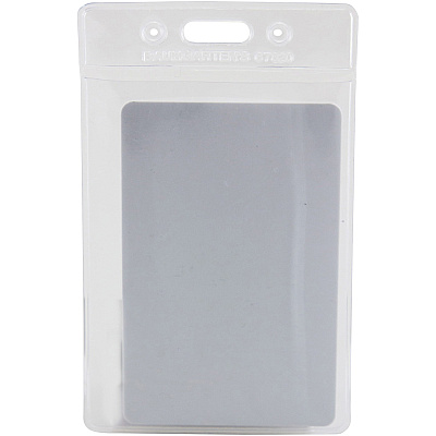 SICURIX Vinyl Punched ID Badge Holders - Vertical (BAU67825)