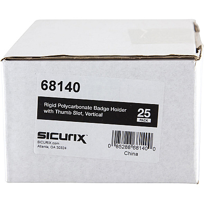 SICURIX Rigid PC ID Badge Dispensers with Thumb Slot - Vertical (BAU68140)