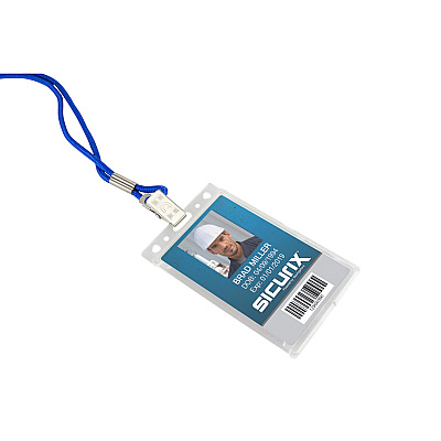 SICURIX Rigid PC ID Badge Dispensers with Thumb Slot - Vertical (BAU68140)