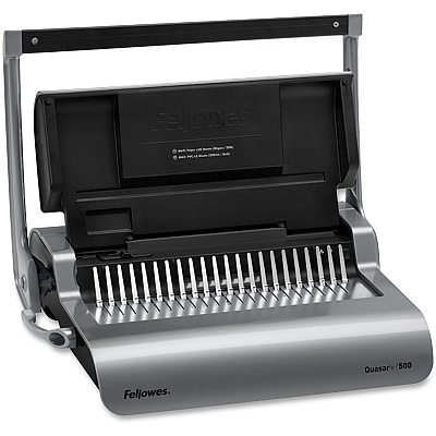 Fellowes Quasar+ 500 Comb Binding Machine w/ Starter Kit (5227201)