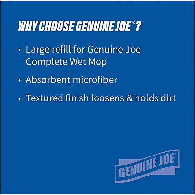 Genuine Joe Microfiber Wet Mophead Refill (GJO47540)